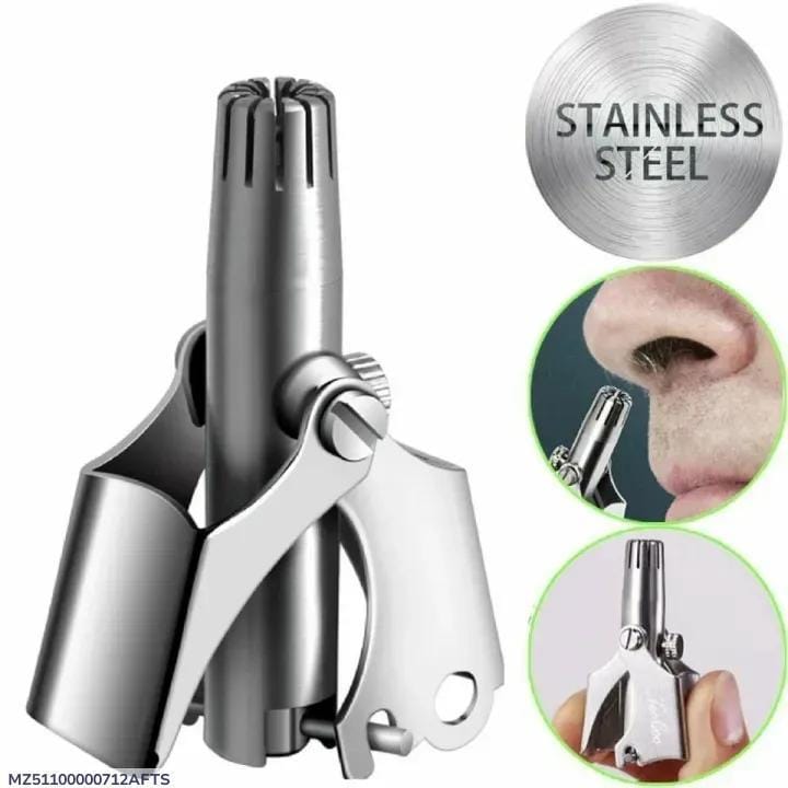 Cordless and battery free nose and ear hair trimmer for every one