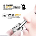 Cordless and battery free nose and ear hair trimmer for every one