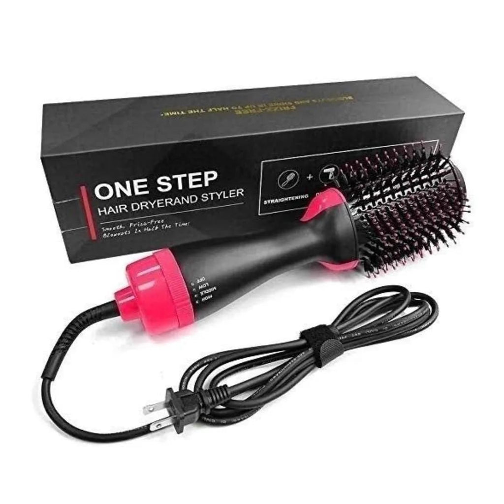 One Step Hairdryer And Styler Black Pink ABS