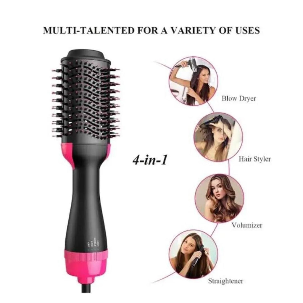 One Step Hairdryer And Styler Black Pink ABS