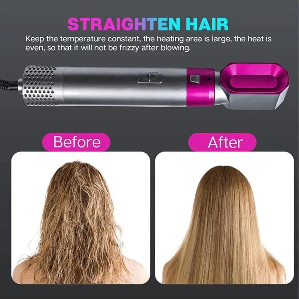 5 in 1 Hair dryer brush for curling, straighteneing & volume