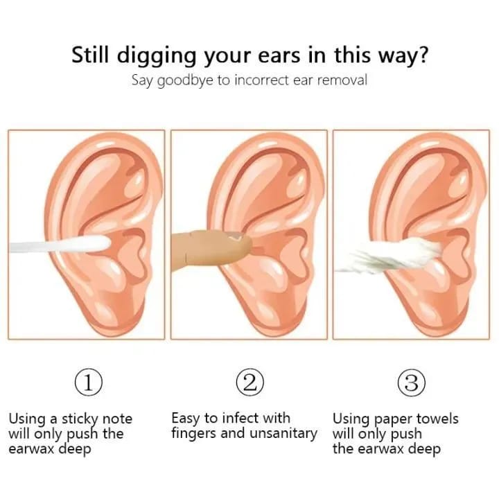 Ear Wax Cleaning Kit 6pcs Stainless steel Multicolor