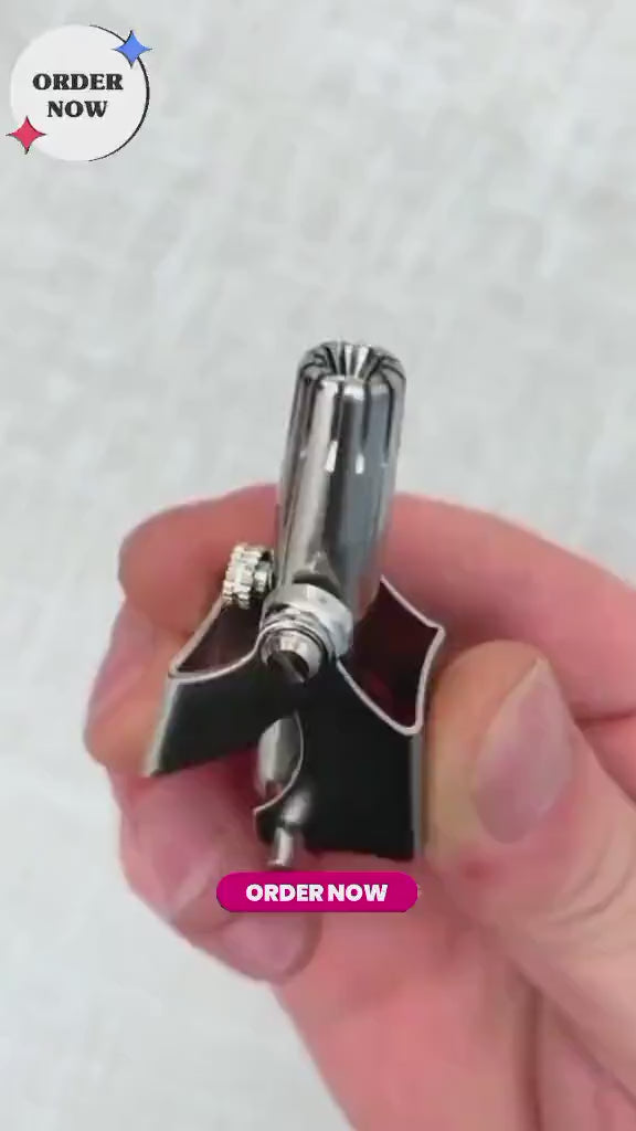 Cordless and battery free nose and ear hair trimmer for every one